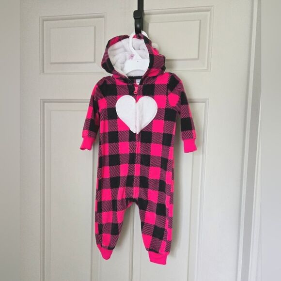 2/$30 Carters Fleece Jumpsuit Size 6 M - Picture 1 of 4